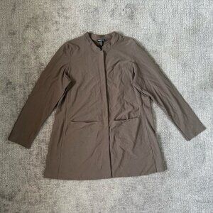 Eileen Fisher Viscose Button Front Cardigan Sweater